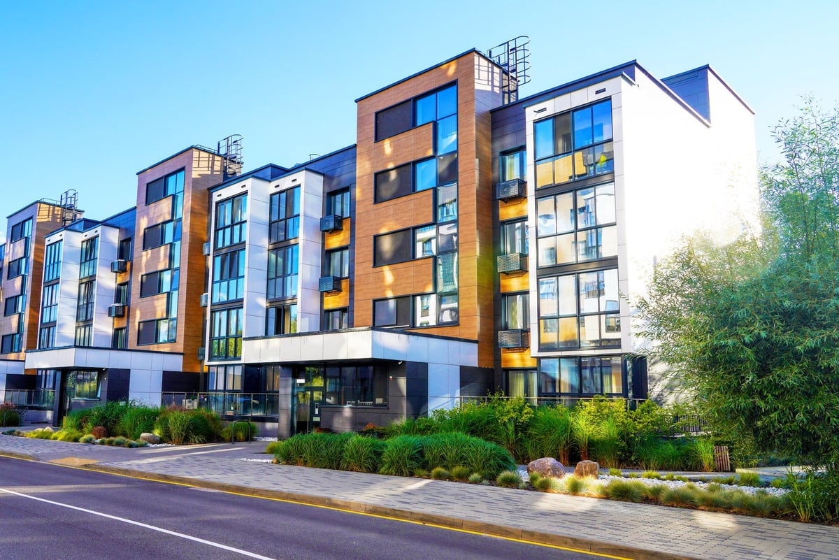 Modern residential building in contemporary architecture